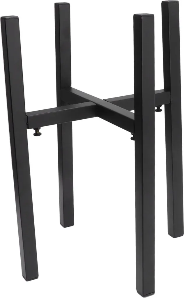 Support de plante ajustable en fer noir réglable pour pot de fleur Ø 20-30cm