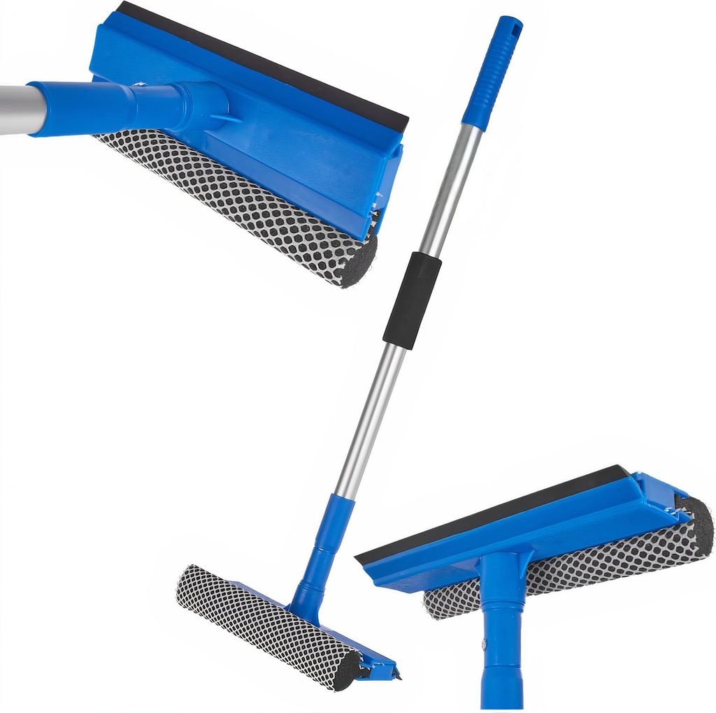 GEKO | Teleskop-Fensterabzieher, Fensterwascher mit Abstreifer, 54-85cm, Silikon-Fensterabzieher, Fensterwischer