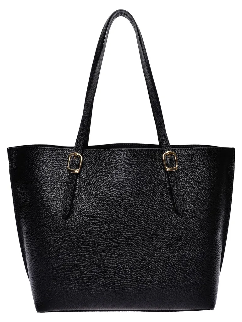 Sac noir Isabella Rhea SS26 IR 176 NERO en cuir lisse avec bandoulière