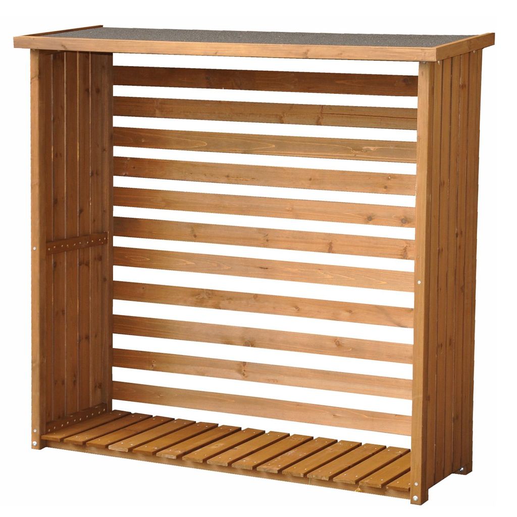 ACAGALA Kaminholzregal 80x45x190cm - Metall Brennholzunterstand Außen