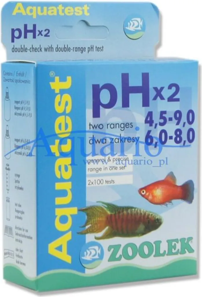 Test de pH Liquide Zoolek pour Aquarium - Contrôle de l'Eau pHx2 Kit