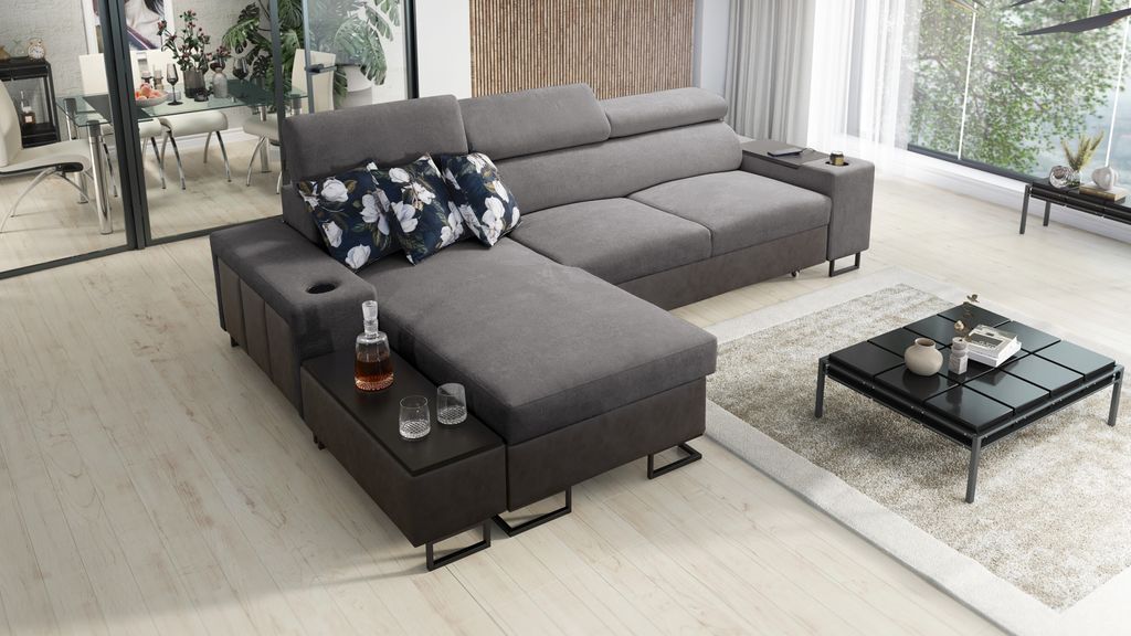 Kaiser Möbel s, Ecksofa MELODY I MAXI mit Usb und Regal Produktbild 