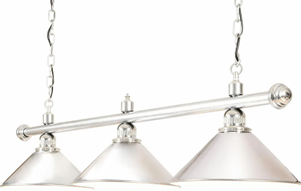 Lampe de Billard London en Chrome - Suspension Triple Éclairage Table