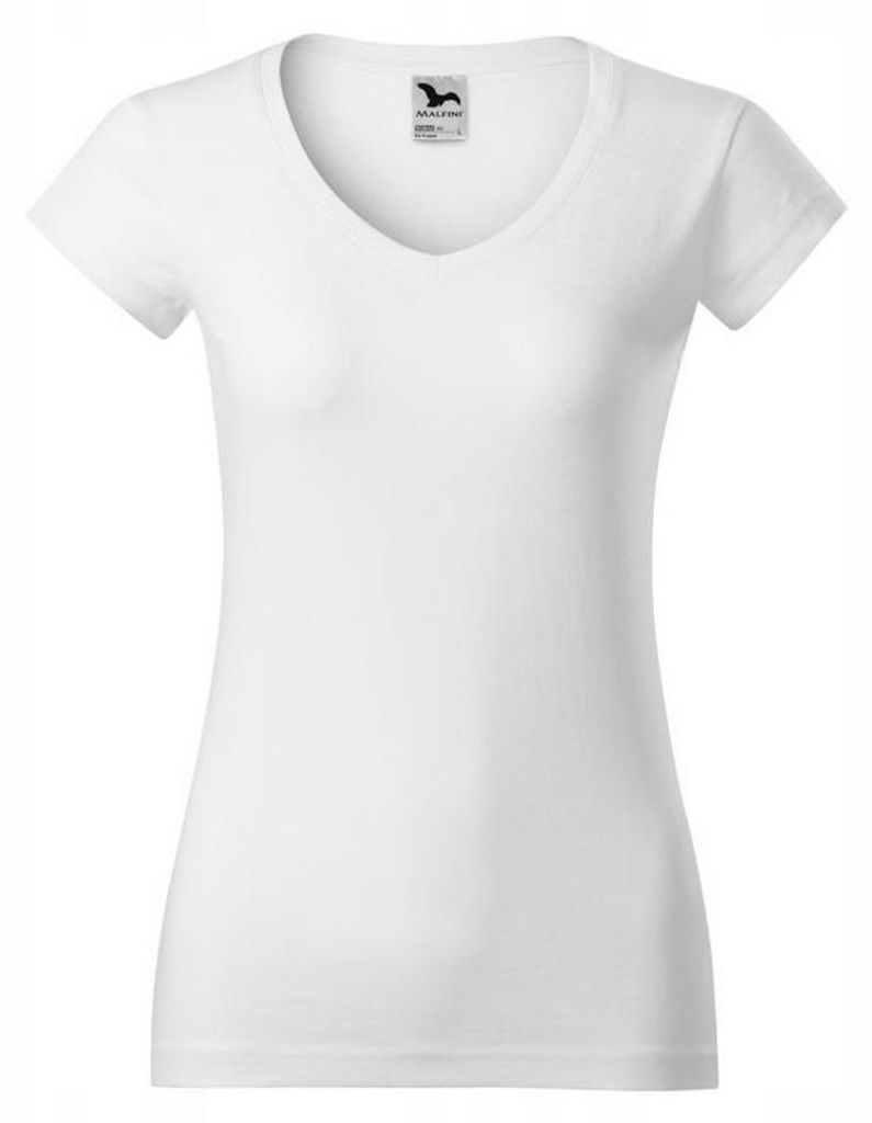 Malfini - T-Shirt für Damen, V-Ausschnitt, Anliegend PP10151 (XS) (Weiß)