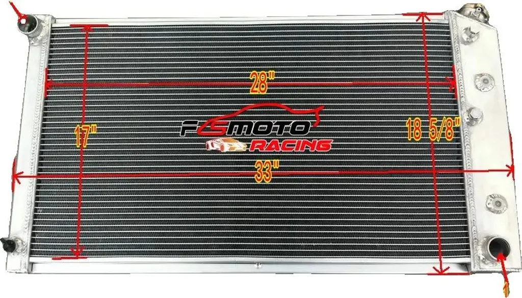 Radiateur de refroidissement moteur en aluminium à trois rangées