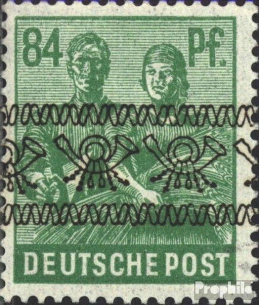 Briefmarken Bizone (Alliierte Besetzung) 1948 Mi 51I postfrisch Posthörnchen (Bandaufdruck)