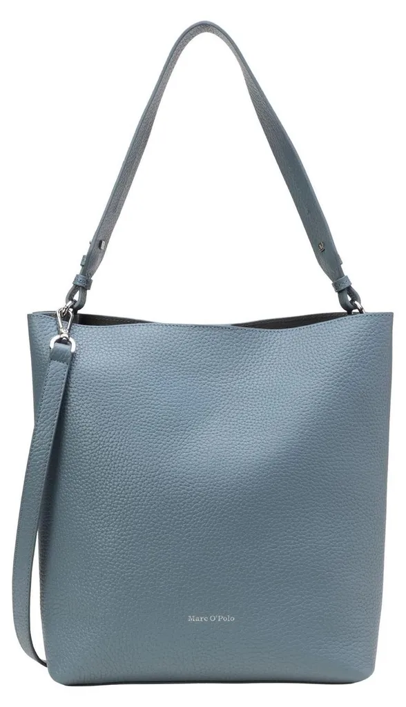 Grand Sac à Épaule Bandoulière Hobo en Cuir Bleu Gris Marc O'Polo Brinja