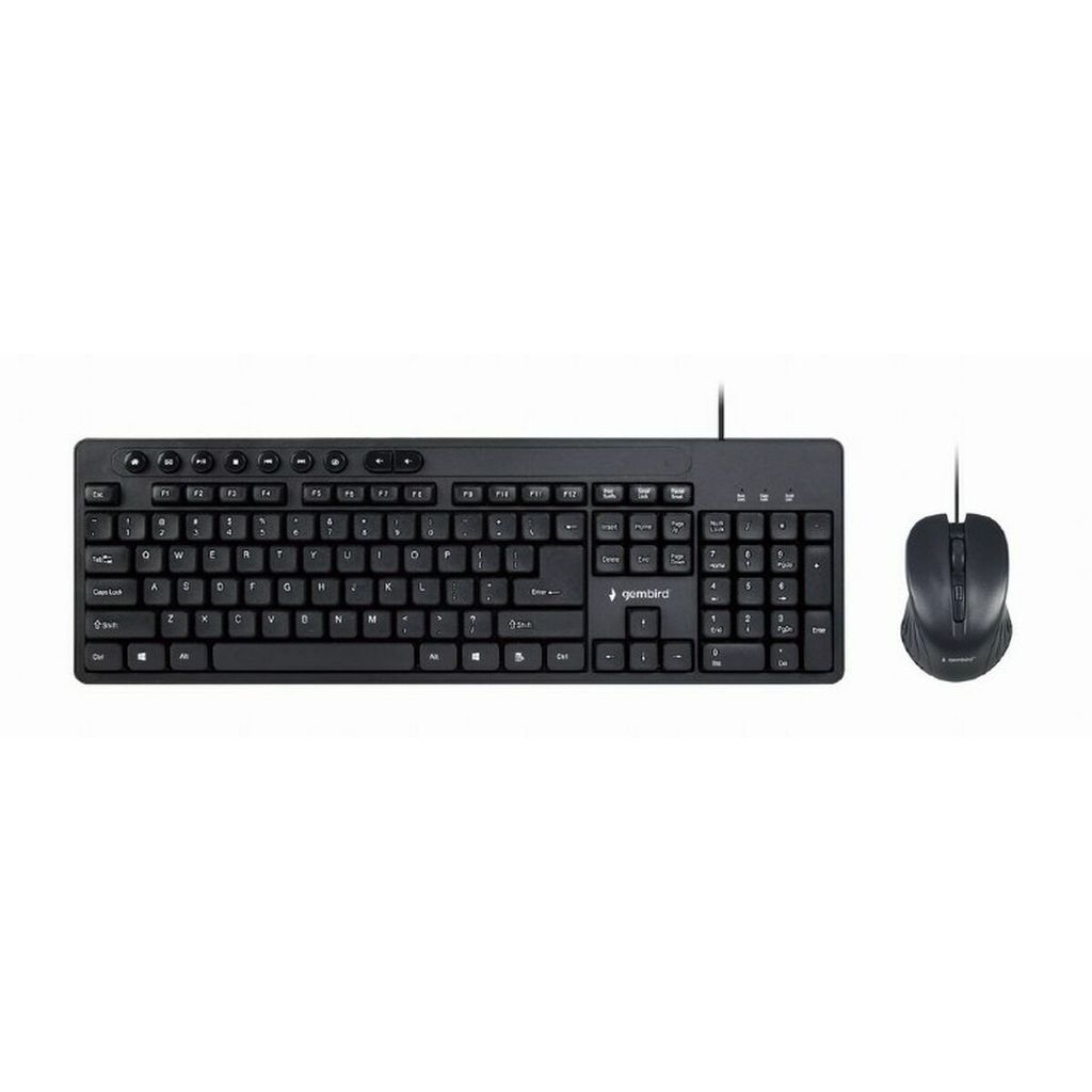 GEMBIRD KBS-UM-04 Tastatur und Maus Schwarz Monochrom QWERTY Qwerty US