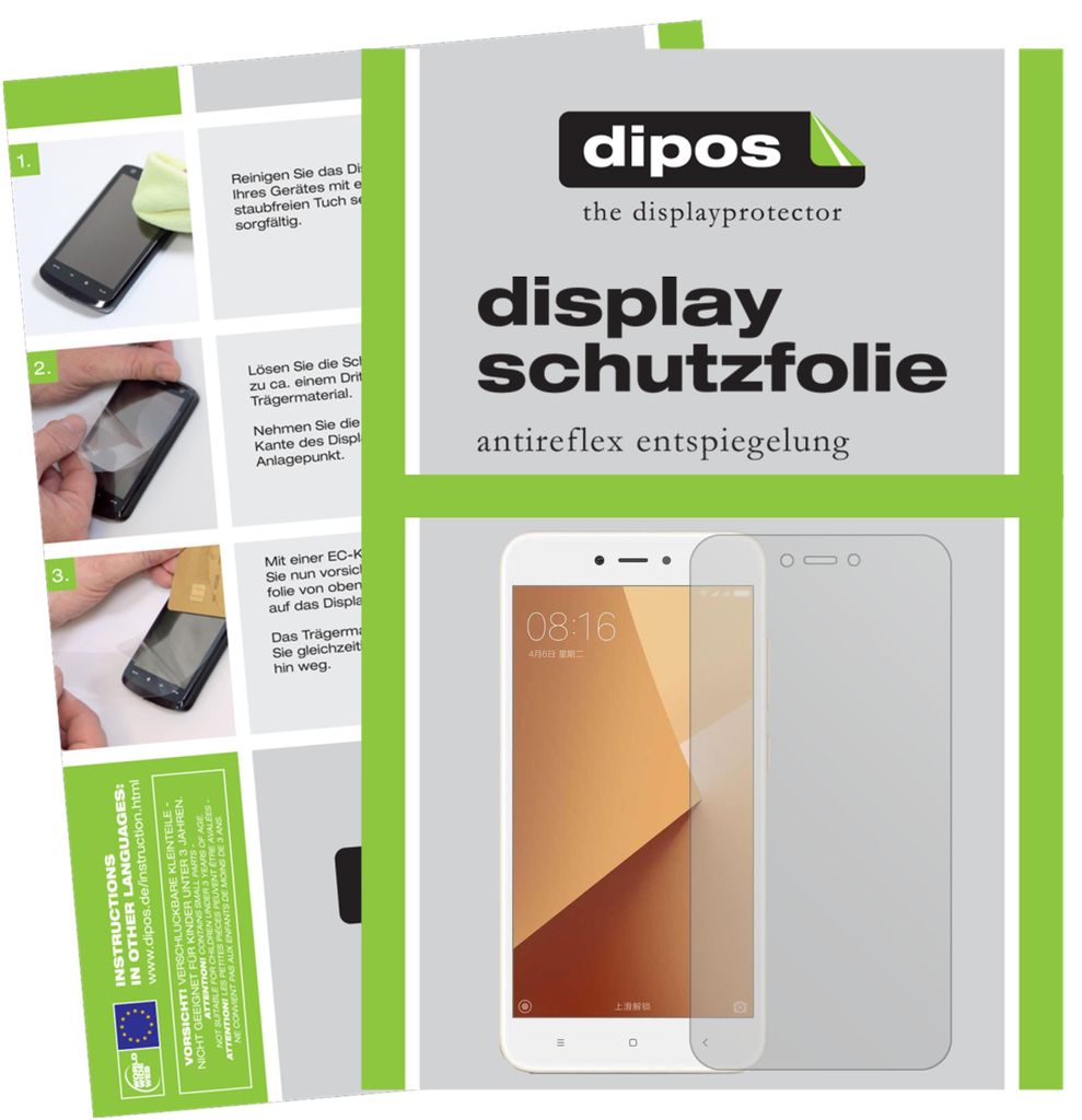 6x Schutzfolie für Xiaomi Redmi Note 5A matt Displayschutzfolie Display Schutz