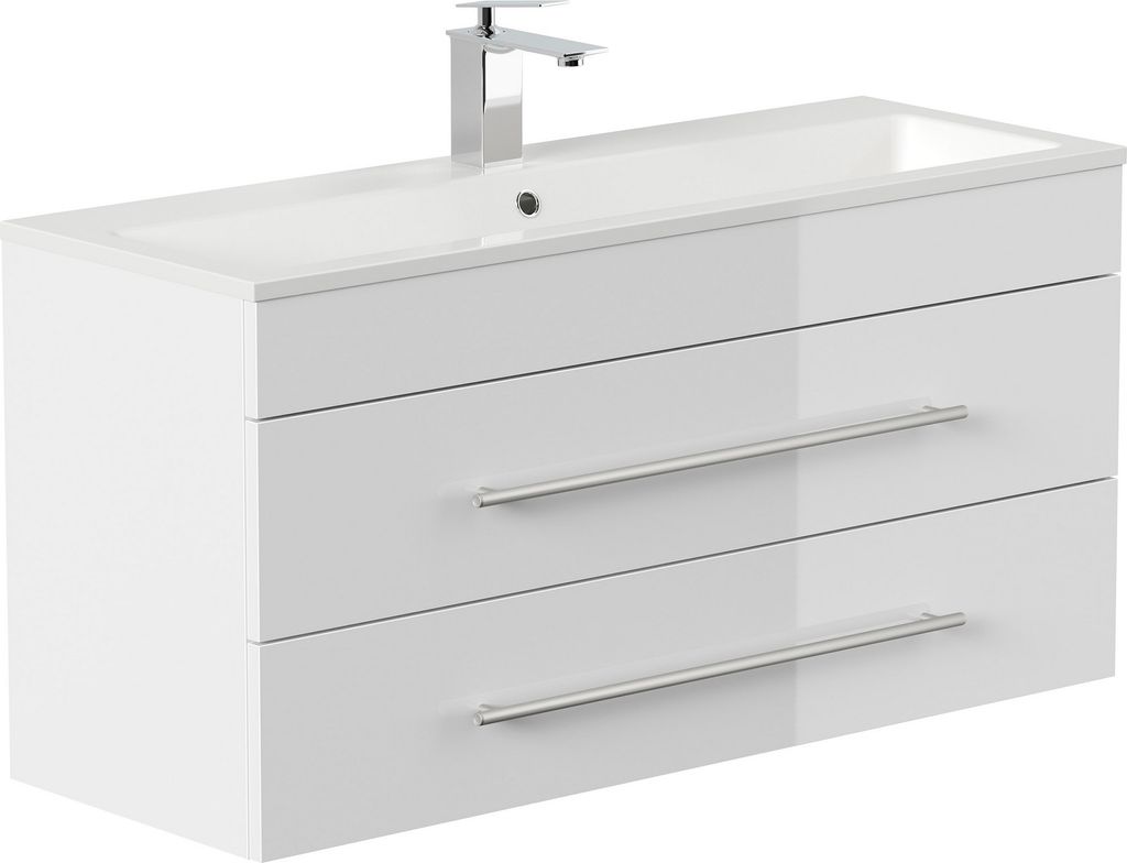 Badmöbel Portus 1000 SlimLine weiss hochglanz