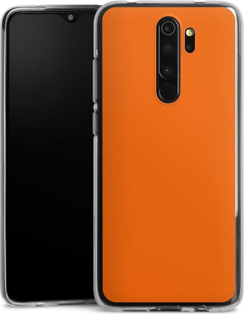 DeinDesign Handyhülle für Xiaomi Redmi Note 8 Pro Silikon Hülle Case Smartphone Schutzhülle Farbe einfarbig orange