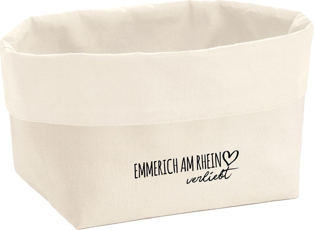 Huuraa Organizer Emmerich am Rhein verliebt 3 Liter Medium Canvas Baumwolle Utensilo Geschenkidee