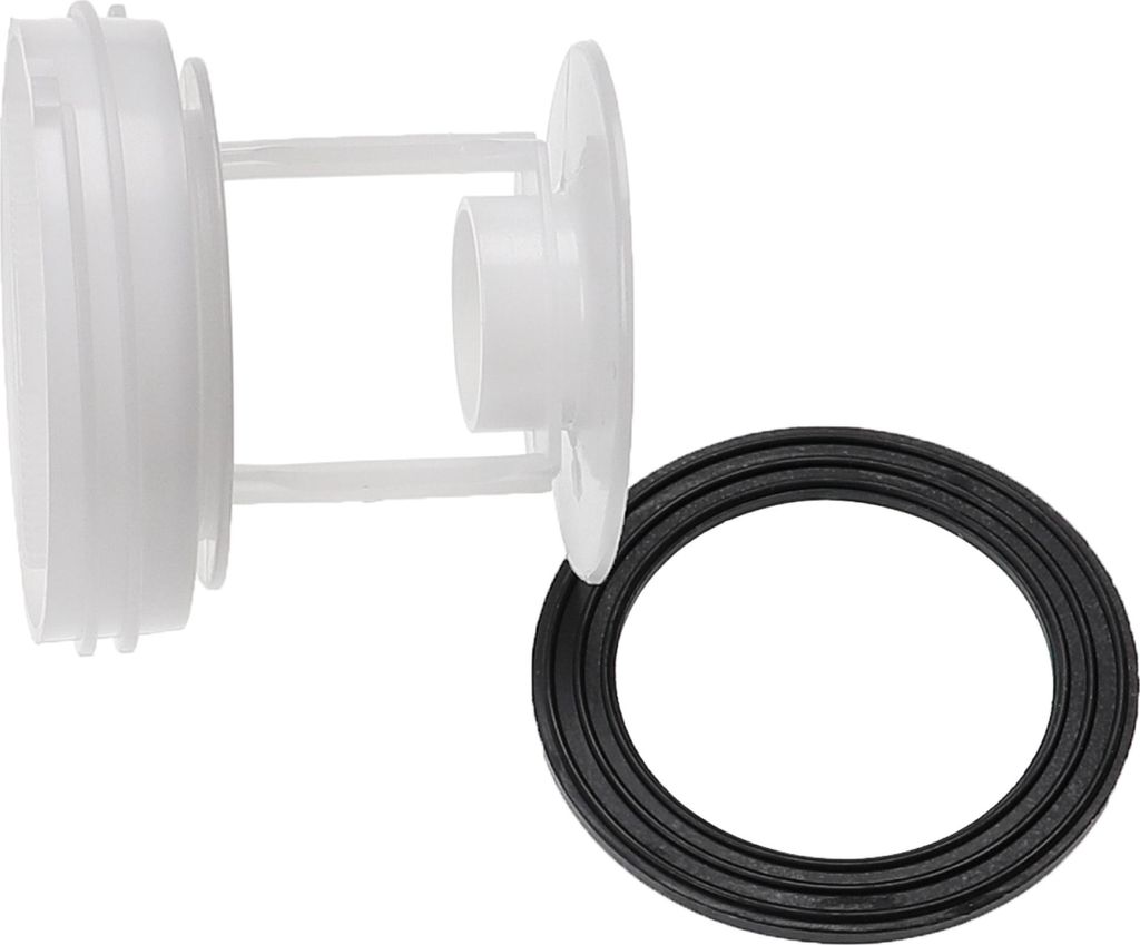 vhbw Flusensieb kompatibel mit Bosch Siemens Balay Neff WFO2860/01, WFO2855FG/01, WFO2857DN/07 Waschmaschine, Trockner - 6,2 cm, Mit Dichtungsring