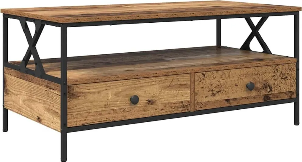 Tavolino caffè vidaXL 100cm Legno Recuperato - Design Eco-Friendly