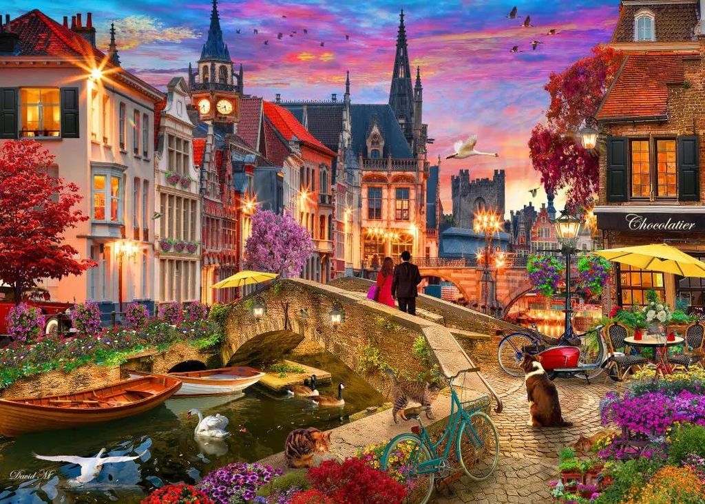 Bluebird Puzzle Puzzle Abend am Kanal - 1000 Teile