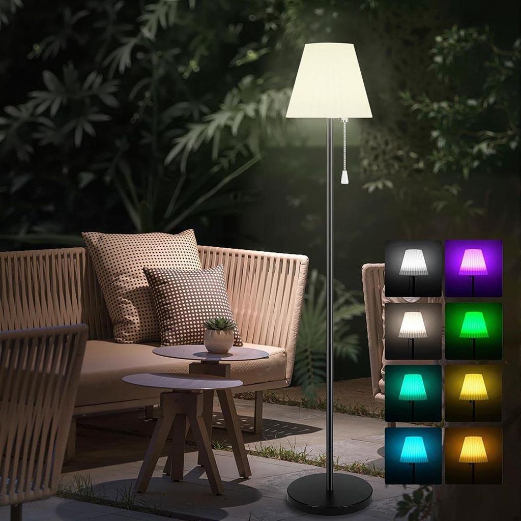 Lampadaire solaire d'extérieur avec télécommande et capteur Image du produit 