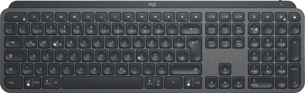 Clavier AZERTY sans fil Logitech MX Keys Rétroéclairé Bluetooth Gris
