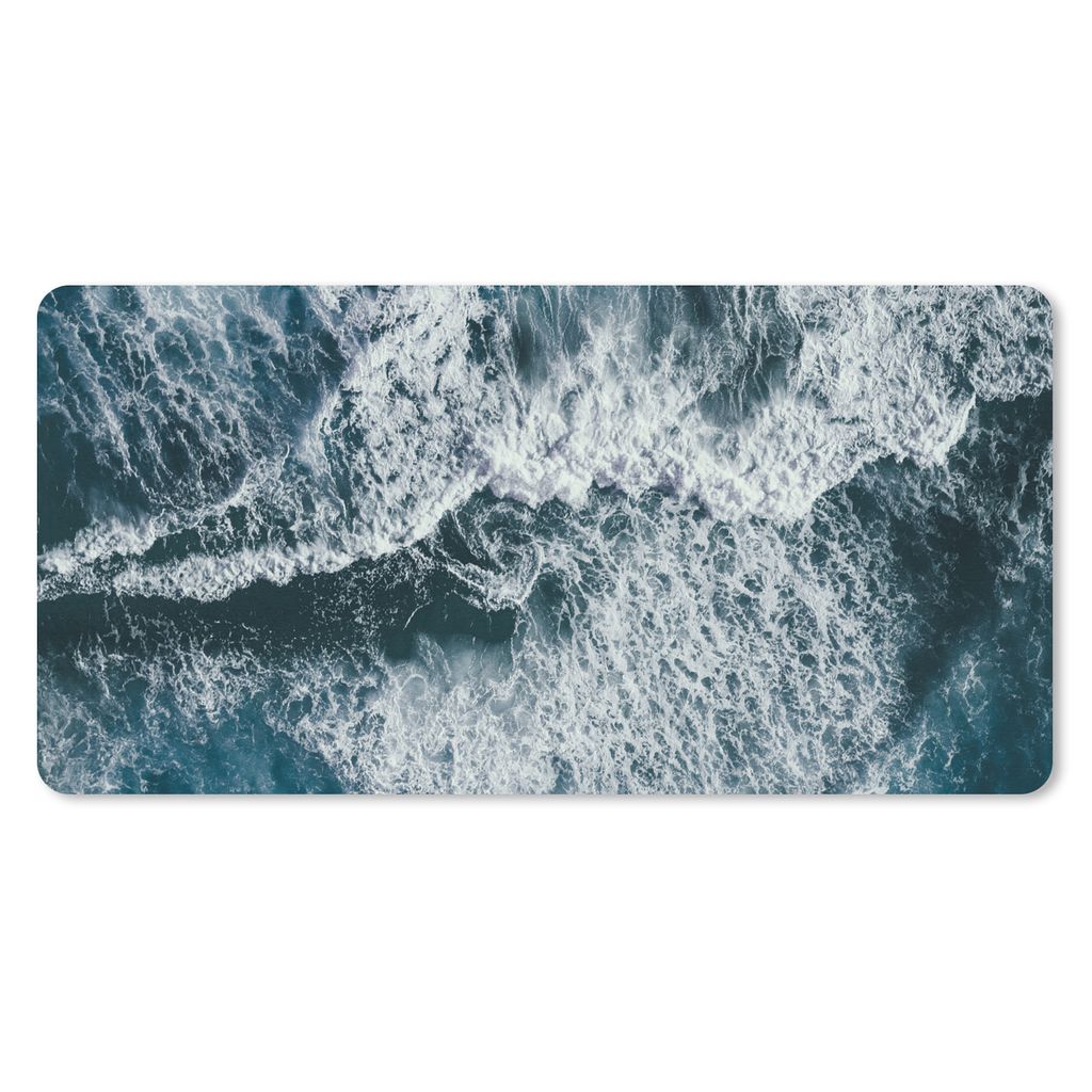 MuchoWow Mauspad Mousepad Meer - Wellen - Schaum 60x30 cm - Mousepads - Maus Mat - Pad - Mausunterlage - Nachhaltig