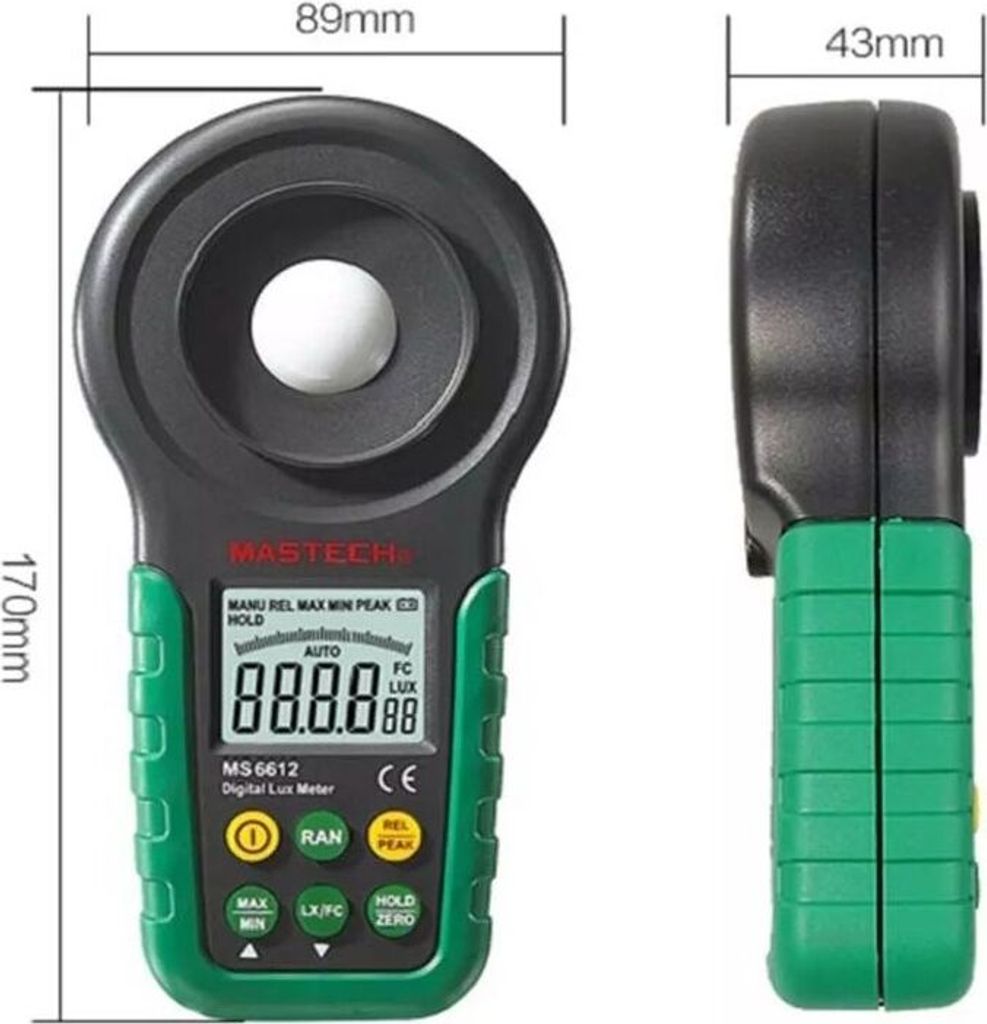 Mastech MS6612 Profesionální luxmetr, 0 - 200 000 Lux Obrázek produktu 7