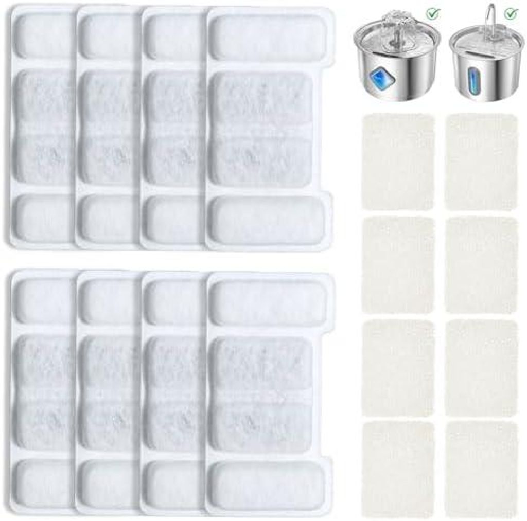 Zivacate Katzenbrunnen Filter - 24 Stück Kohlefilter & 24 Produktbild 