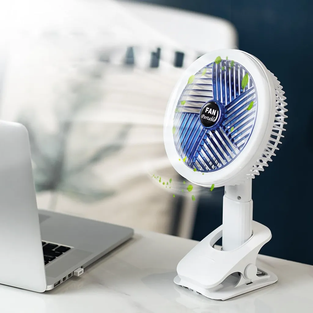 Ventilateur électrique multifonction USB-C portable à clip 4 vitesses - 3