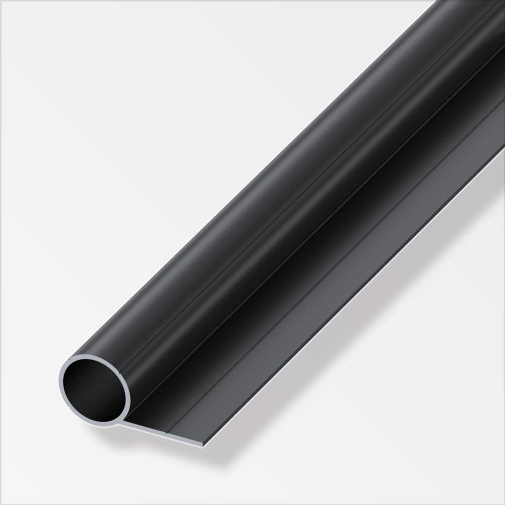 alfer Combitech Rundrohr Aluminium mit 1 Schenkel Ø 23,5 mm x 2,5 m schwarz