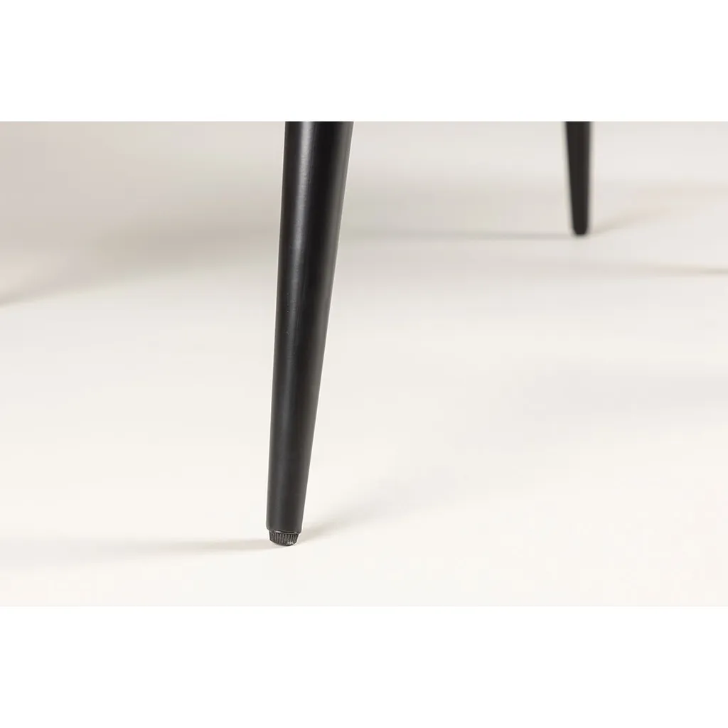 Polar table de salle à manger 75x75 cm noir : format carré compact