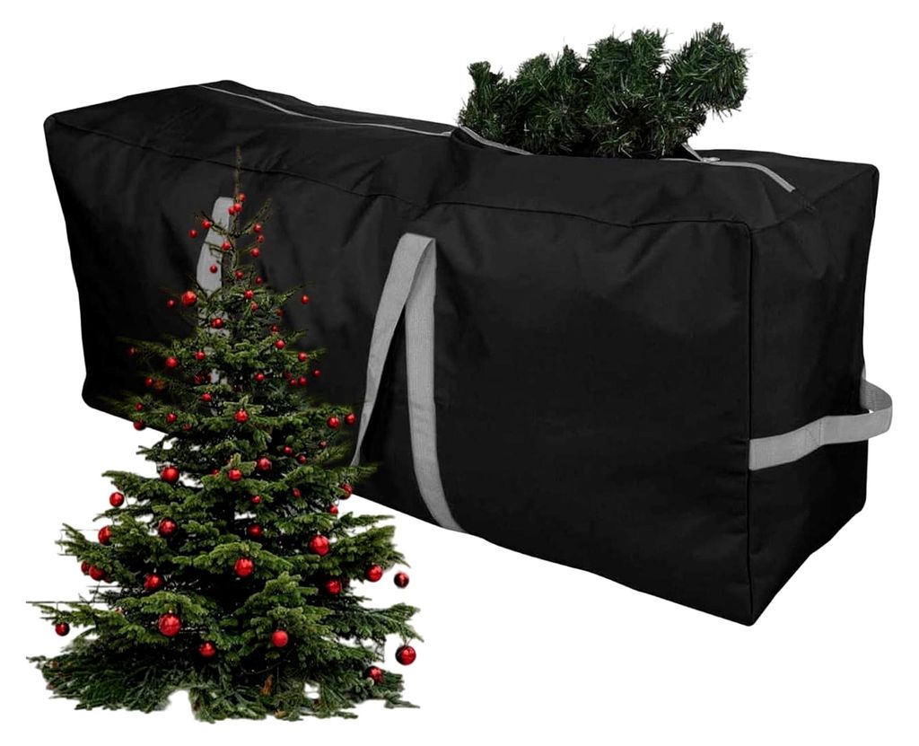 Aufbewahrungstasche für Weihnachtsbaum – Wasserdicht und Staubdicht | Robuste Tragetasche aus 600D-Oxford-Stoff für Weihnachtsdekorationen | Gr...