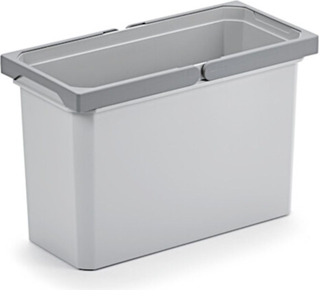 A light gray trash bin insert with a gray rim, shown against a white background.