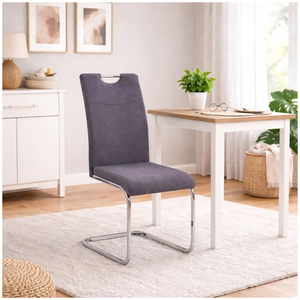 Schwingstuhl KellyC Grau, Cut-Out Griff, 43x98x58 cm Produktbild 