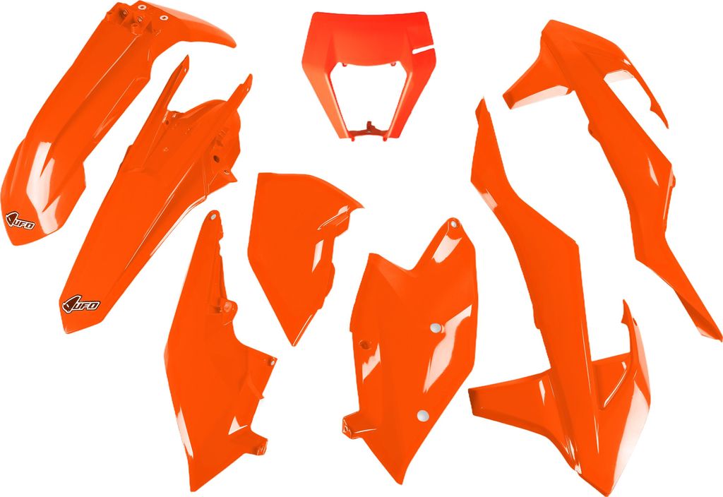 Kunststoffset Für Ktm Exc/Excf '17-'19 Mit Lampenabdeckung Produktbild 