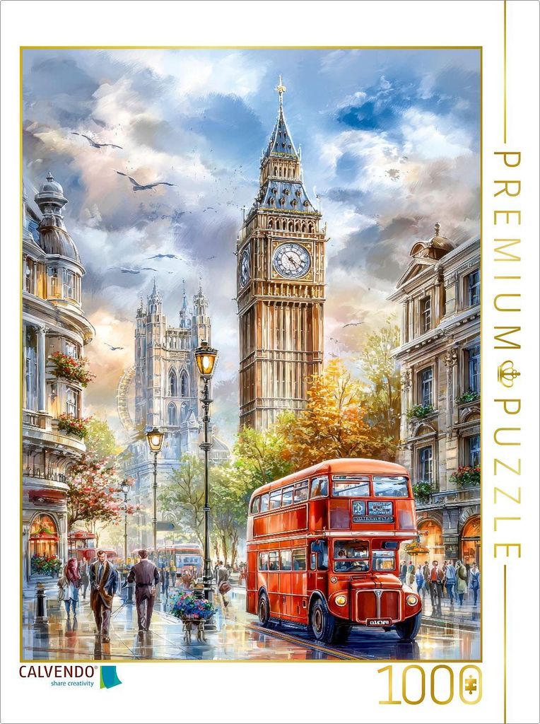 CALVENDO Puzzle London - Stadtimpression | 1000 Teile Lege-Größe 64x48cm Foto-Puzzle für glückliche Stunden