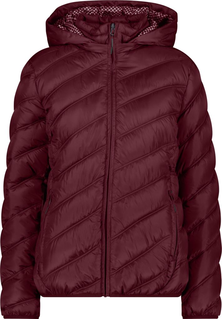 Cmp Woman Jacket Snaps Hood Burgundy Burgundy 42