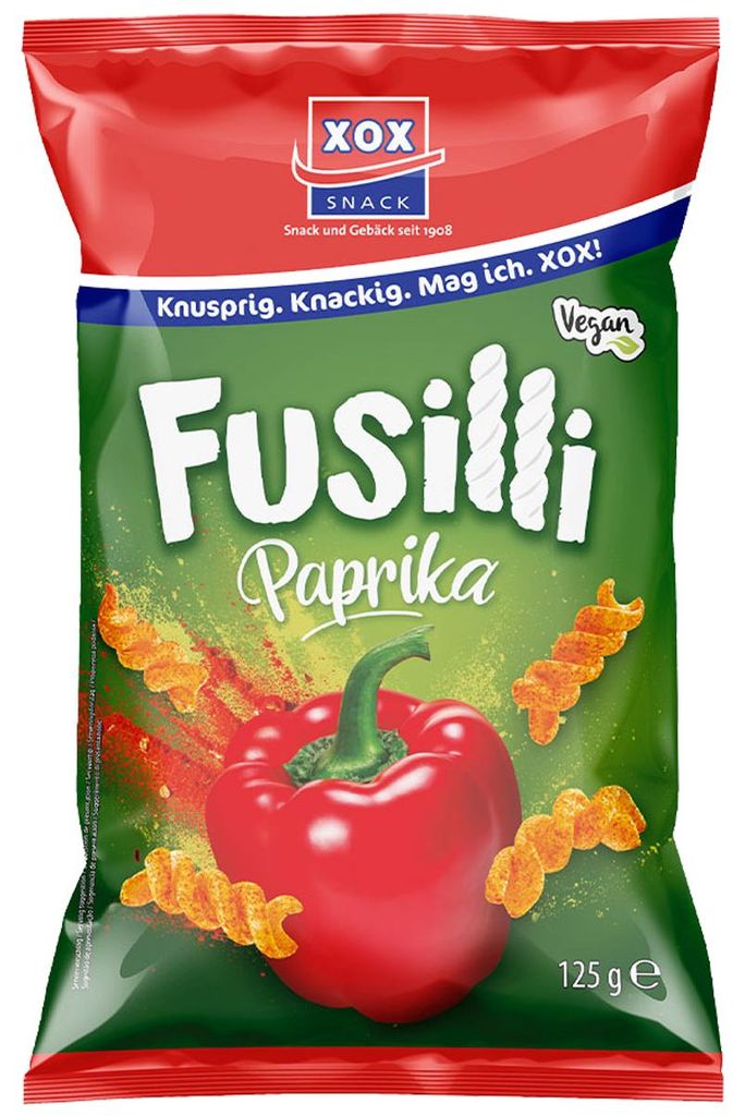 XOX Fusilli Papryka chrupiąca przekąska uszlachetniona Zdjęcie produktu 