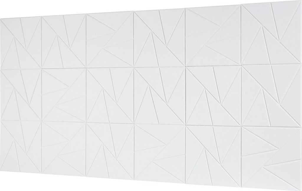 18er-Pack akustische Wandpaneele 11,8 x 11,8 x 0,4 Zoll selbstklebend weiß