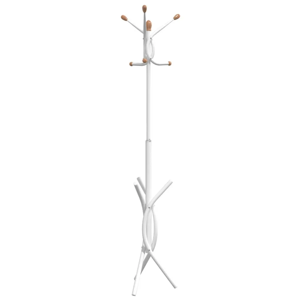 vidaXL Appendiabiti 176 cm Ferro Bianco - Struttura Verniciata a Polvere
