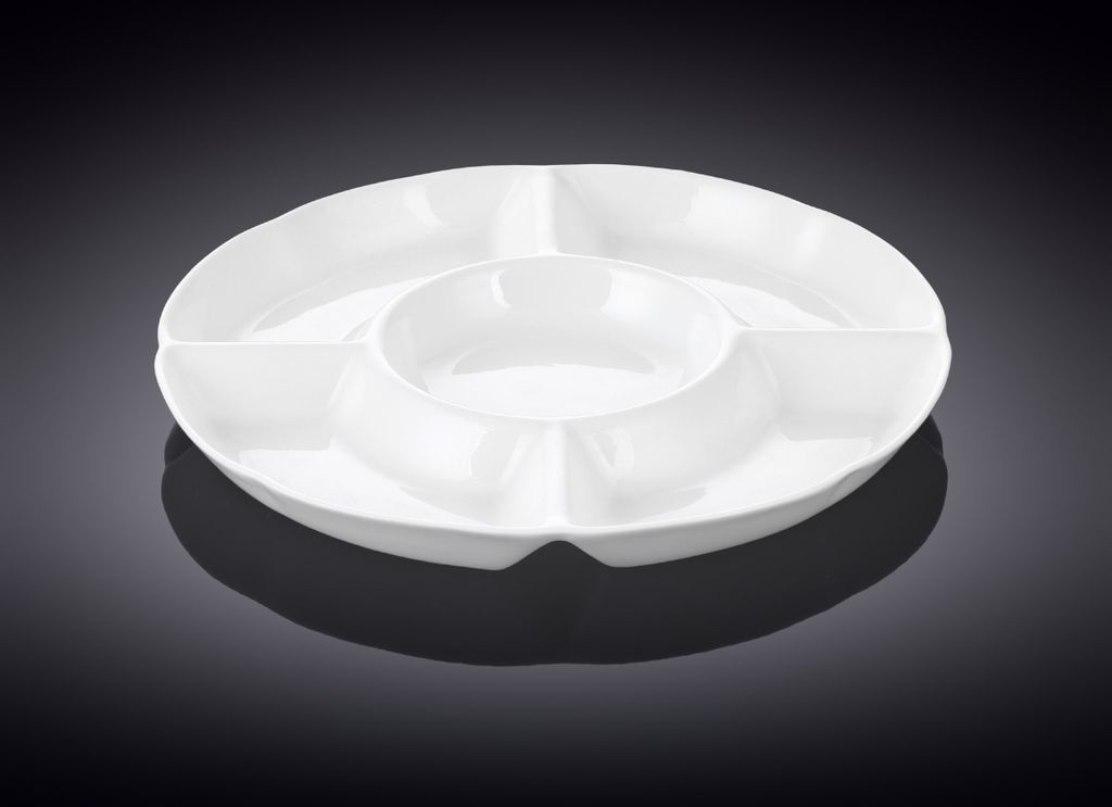 Piatto da portata Wilmax in porcellana, 25,5 cm, bianco Immagine del prodotto 