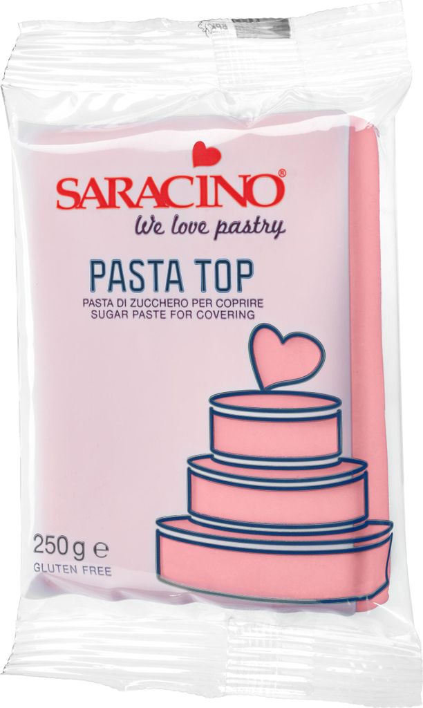Saracino Pasta Top hellgrün 250g Einschlagmasse Rollfondant verde chiaro - glutenfrei