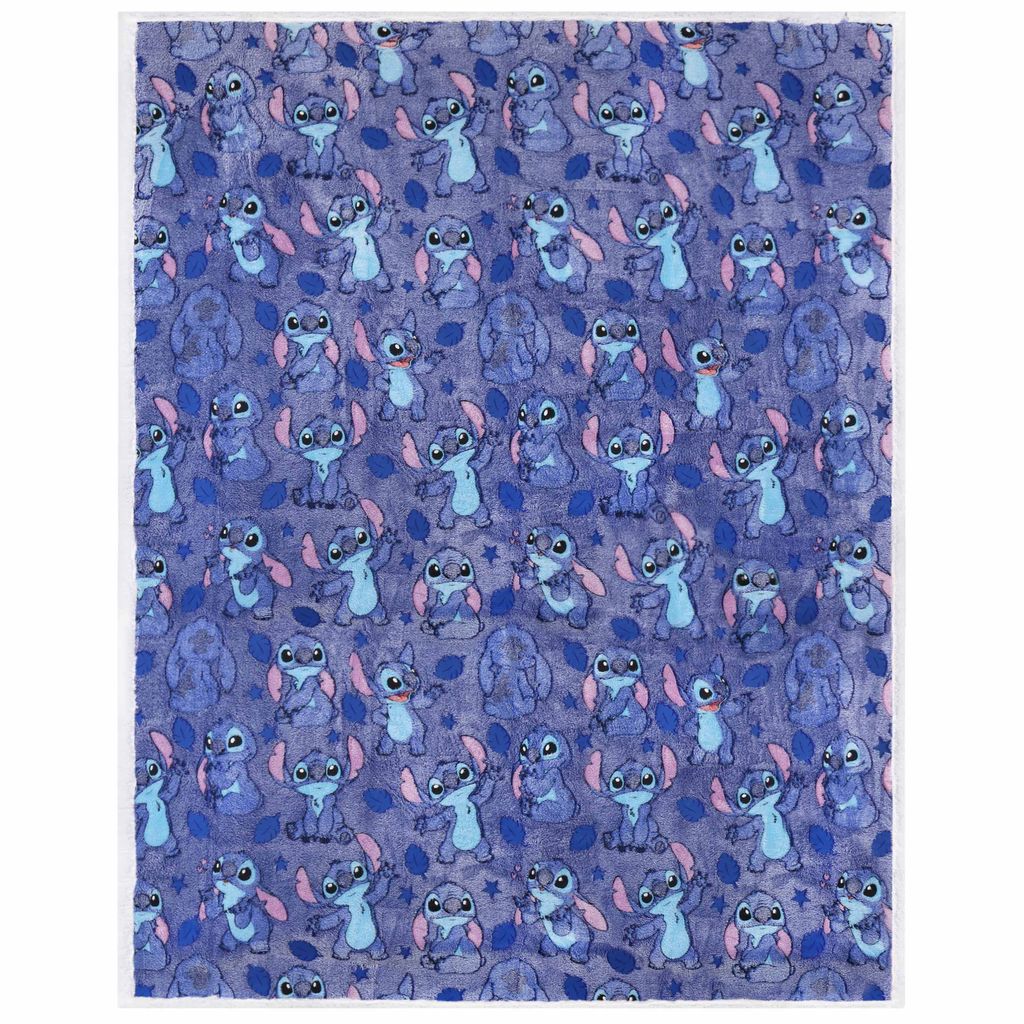 sarcia.eu Blaue warme Decke/Überwurf Stitch Disney 120x150 cm