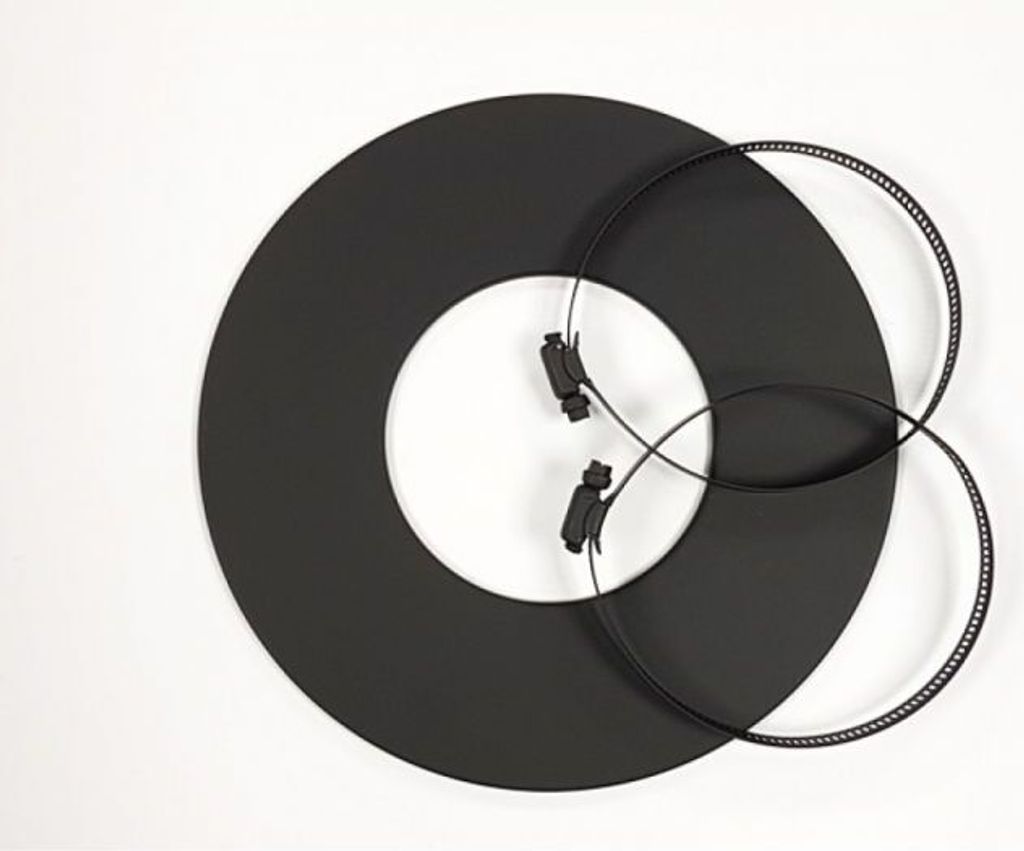 CB-tec Rosette für isolierte Flexrohre Ø 80 mm schwarz