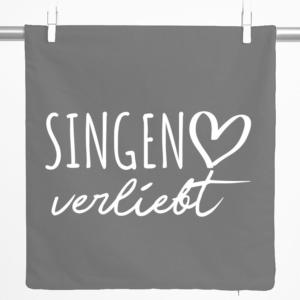Huuraa Kissenbezug Singen (Hohentwiel) verliebt 40x40cm Steel Grey Baumwolle Dekokissenbezug Geschenkidee
