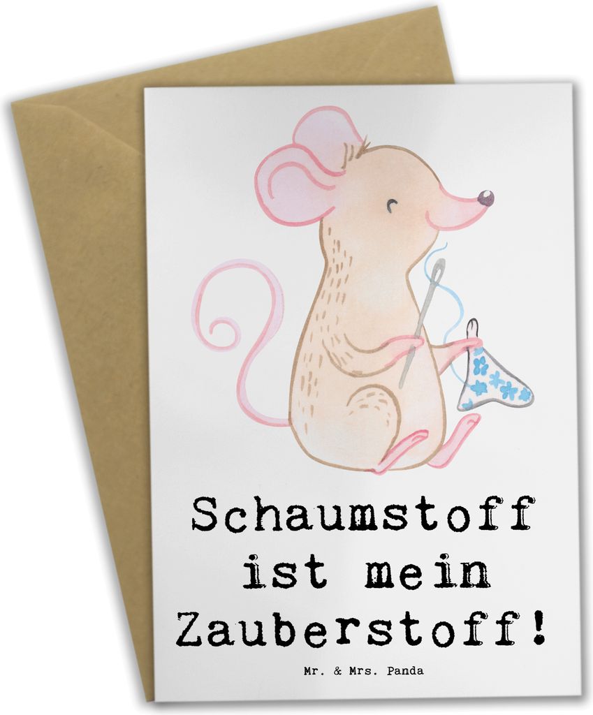 Mr. & Mrs. Panda neujahrskarte Zauber der Polsterin - Weiß - Geschenk, osterkarten, Design, Berufspassion, Möbelrestaurierung, Beruf, Berufsliebe...