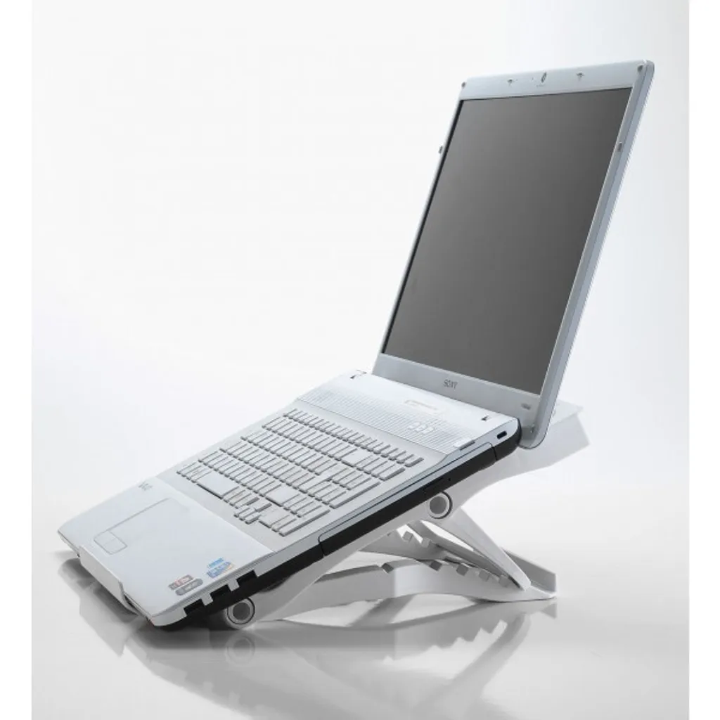 Support PC Portable Ergonomique Blanc Exponent 56302 - Stable et Design