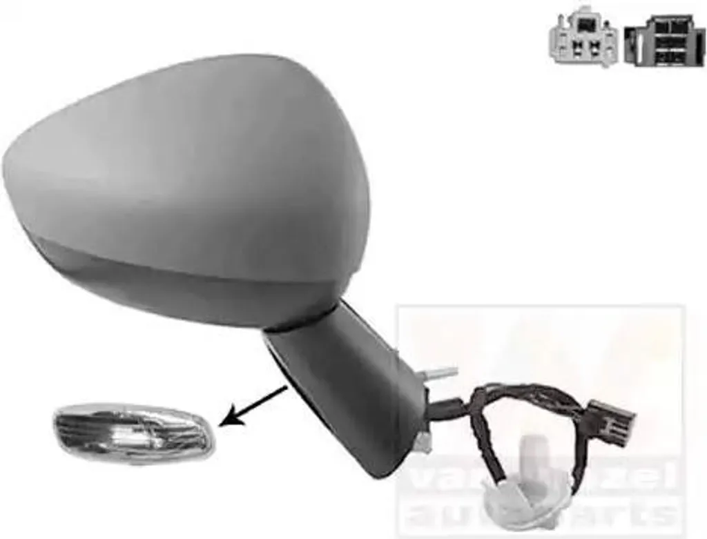 Rétroviseur droit VAN WEZEL 0905808 pour CITROEN C4 II et DS4