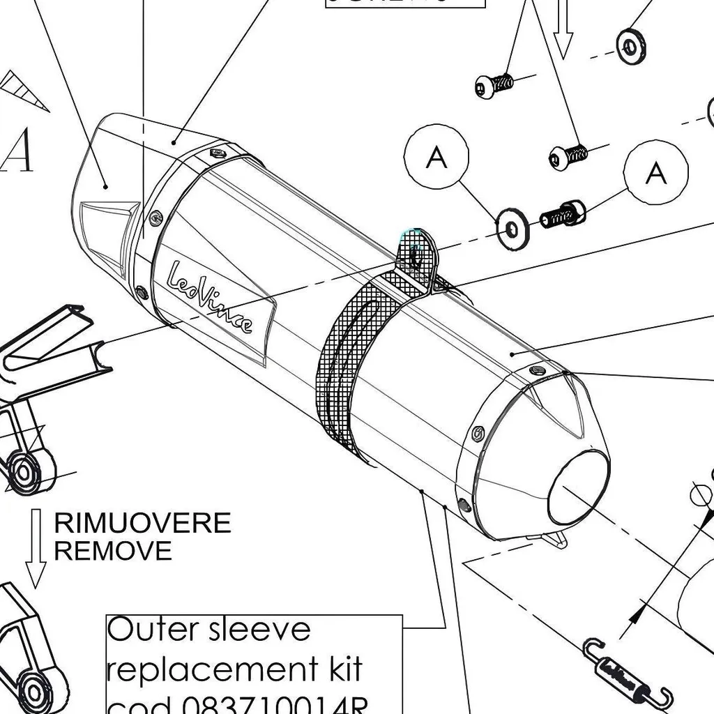 Vis de Fixation LeoVince Haute Résistance pour Échappement Yamaha FZ8