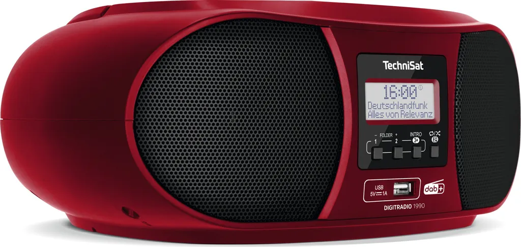 Technisat DigitRadio 1990 rouge - Radio CD Boombox Bluetooth Portable - 2