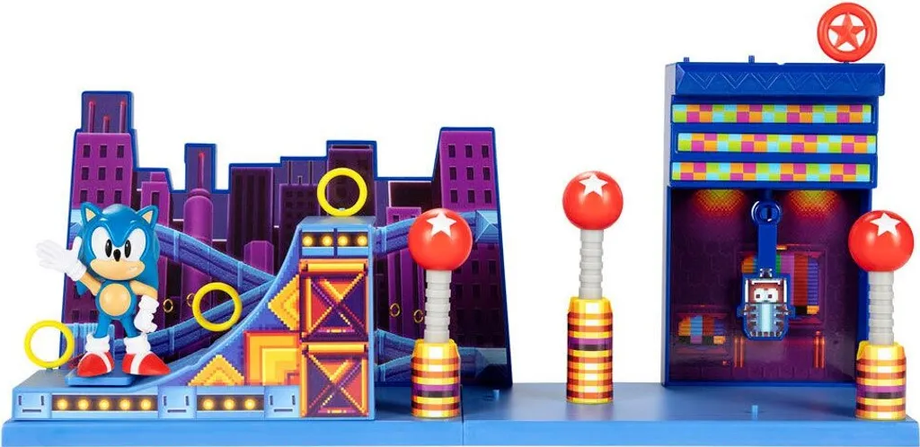 Sonic Playset Studiopolis Zone avec Rampe Interactive et Figurine 6cm - 4