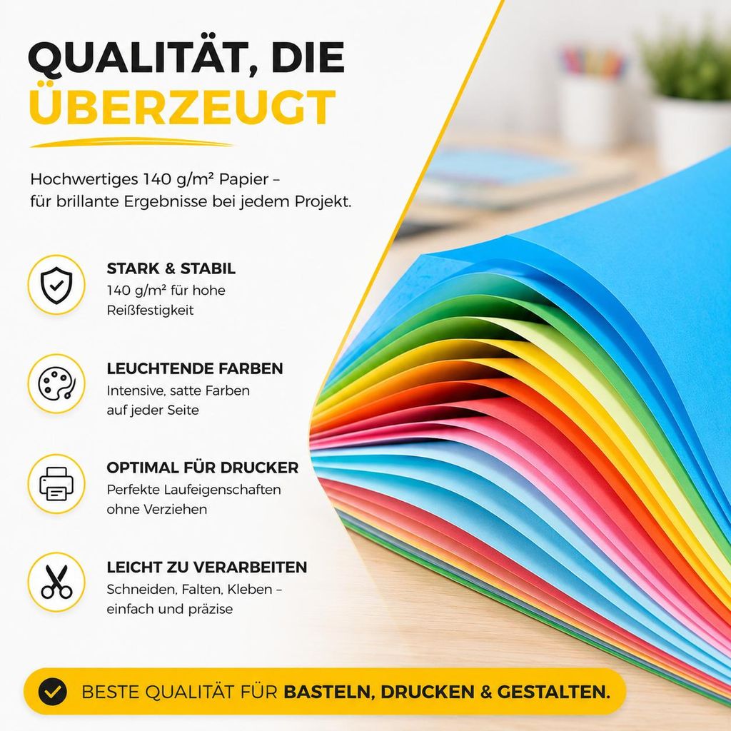 Papyrus 88042541 Drucker-/Kopierpapier bunt, Bastelpapier