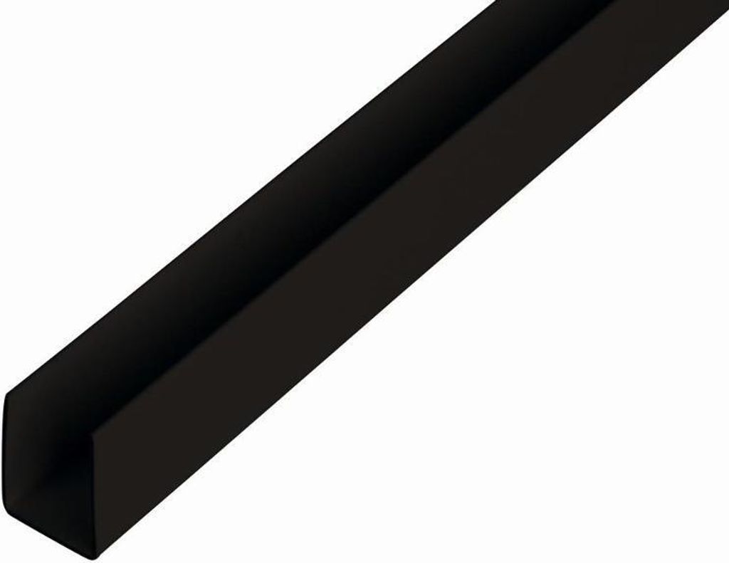 Alberts 484606 Profil U, plastikowy, czarny, 1000 x 18 x 10 Zdjęcie produktu 