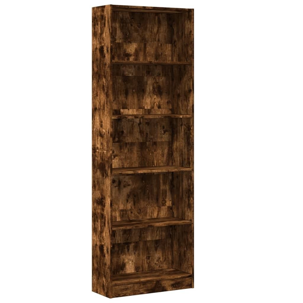 vidaXL Libreria in rovere fumé 60x24x176 cm materiale a Immagine del prodotto 